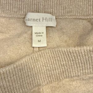 EUC Garnet Hill Women's Tan Sweatpants; size M cashmere and cotton